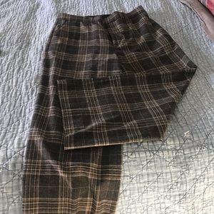 Banana Republic wide leg plaid pants